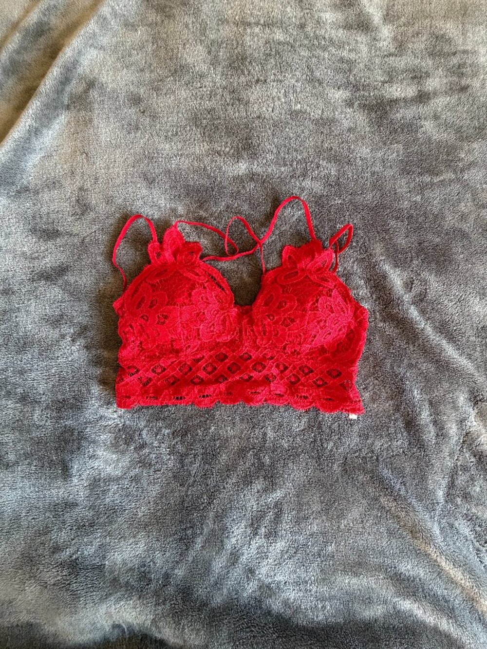 NWOT Anemone Bralette Red Size Large L